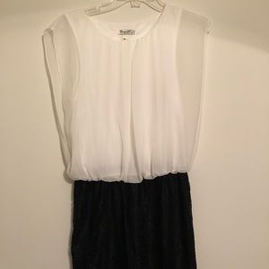 White and black dress